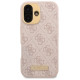 Guess 4G Logo Plate MagSafe iPhone 16 Case - Pink
