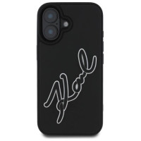 Karl Lagerfeld 3D Rubber Signature iPhone 16 Case - Black