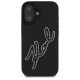 Karl Lagerfeld 3D Rubber Signature iPhone 16 Case - Black