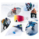 Qunature White Ski Goggles for Adults - White