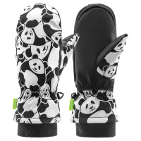 Qunature Panda Heat Transfer Ski Gloves Kids Size S - Black/White