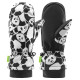 Qunature Panda Heat Transfer Ski Gloves Kids Size S - Black/White