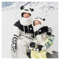 Qunature Panda Heat Transfer Ski Gloves Kids Size S - Black/White