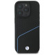 BMW Sign Leather Textured And Line MagSafe Case for iPhone 16 Pro Max - Black