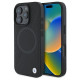 BMW Sign Leather Half Textured And Circle MagSafe case for iPhone 16 Pro Max - black