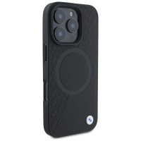 BMW Sign Leather Half Textured And Circle MagSafe case for iPhone 16 Pro Max - black