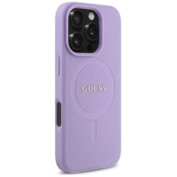 Guess Saffiano MagSafe case for iPhone 16 Pro - purple