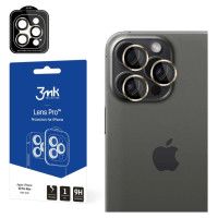 3Mk Protection 3mk Lens Protection Pro Camera Cover with Gold Frame for iPhone 15 Pro Max