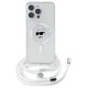 Karl Lagerfeld IML Choupette Head & Cord Magsafe iPhone 16 Pro Case - Clear
