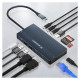 Wozinsky USB-C Hub 14 in 1 Wozinsky WDS03Y5S Multifunctional, Aluminum, for 3 Monitors, with 15 cm Cable - Gray