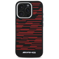Mercedes AMG Silicone Graphics MagSafe Case for iPhone 16 Pro Max - Black