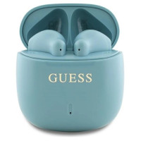 Guess Bluetooth headphones GUTWSJ14ESGQ TWS + docking station turquoise/turquoise Printed Classic Logo