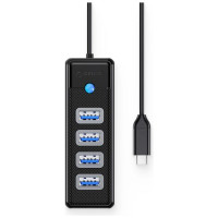 Orico PW4U-C3 USB-C / 4x USB-A 3.0 Hub - Black