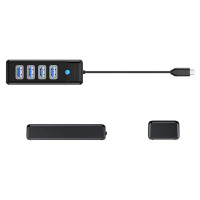 Orico PW4U-C3 USB-C / 4x USB-A 3.0 Hub - Black