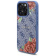 Guess 4G Flowers Print MagSafe case for iPhone 16 Pro Max - blue