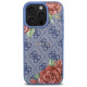 Guess 4G Flowers Print MagSafe case for iPhone 16 Pro Max - blue
