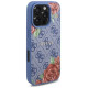 Guess 4G Flowers Print MagSafe case for iPhone 16 Pro Max - blue