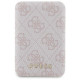 Guess Powerbank inductive 15W GUPB5FP4EMGP 5000mAh pink/pink 4G Leather Metal Logo MagSafe