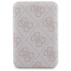 Guess Powerbank inductive 15W GUPB5FP4EMGP 5000mAh pink/pink 4G Leather Metal Logo MagSafe