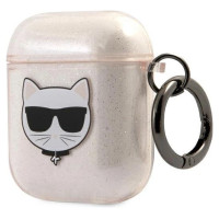 Karl Lagerfeld Glitter Choupette Case for AirPods 1 / 2 - Gold