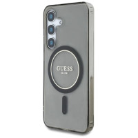 Guess Glitter Circle Classic Logo MagSafe case for Samsung Galaxy S25 black