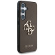 Guess Grained Big 4G Logo Small Classic Logo case for Samsung Galaxy S25 Plus brown