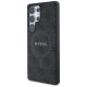 Guess Leather 4G Colored Ring Classic Logo MagSafe Case Samsung Galaxy S25 Ultra black