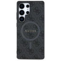 Guess Leather 4G Colored Ring Classic Logo MagSafe Case Samsung Galaxy S25 Ultra black