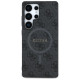 Guess Leather 4G Colored Ring Classic Logo MagSafe Case Samsung Galaxy S25 Ultra black