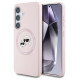 Karl Lagerfeld Silicone Double Heads And Circle MagSafe Samsung Galaxy S25 Plus Case Pink