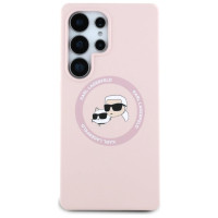 Karl Lagerfeld Silicone Double Heads And Circle MagSafe Samsung Galaxy S25 Ultra Case Pink