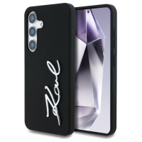 Karl Lagerfeld Case Karl Lagerfeld Silicone Metal Signature Logo Samsung Galaxy S25 black