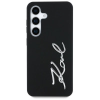 Karl Lagerfeld Case Karl Lagerfeld Silicone Metal Signature Logo Samsung Galaxy S25 black
