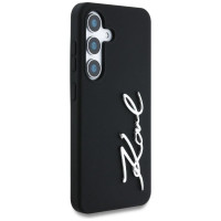 Karl Lagerfeld Case Karl Lagerfeld Silicone Metal Signature Logo Samsung Galaxy S25 black