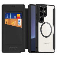 Dux Ducis Skin X Pro Case for Samsung Galaxy S25 Ultra with MagSafe and Wallet - Black