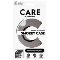 Panzerglass CARE by PanzerGlass Flagship Urban Combat Black QI Case for Samsung Galaxy S25+ - Semi-transparent Smoke