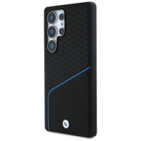 BMW Leather Textured and Smooth MagSafe case for Samsung Galaxy S25 Ultra - black