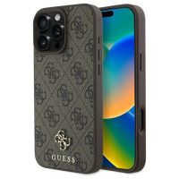 Guess HC PU 4G Small 4G and Classic Case for iPhone 16 Pro MagSafe - Brown
