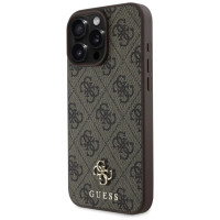 Guess HC PU 4G Small 4G and Classic Case for iPhone 16 Pro MagSafe - Brown