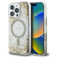 Guess HC Resin Bottom Glitter MagSafe case for iPhone 16 Pro - gold