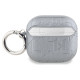 Karl Lagerfeld Monogram Choupette Head case for AirPods 4 - silver