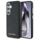 Karl Lagerfeld Saffiano Full Wrapped Elongated Metal Logo MagSafe Case for Samsung Galaxy S25+ - Black