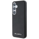 Karl Lagerfeld Saffiano Full Wrapped Elongated Metal Logo MagSafe Case for Samsung Galaxy S25+ - Black