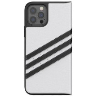 Adidas OR Booklet Case PU for iPhone 12 / 12 Pro 6.1" - white and black