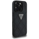 Guess Hot Stamp 4G Pattern Triangle Metal Logo iPhone 16 Pro Max Case - Black