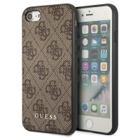 Guess 4G Metal Gold Logo Case for iPhone SE 2022 / 2020 / 7 / 8 - Brown