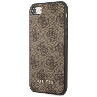 Guess 4G Metal Gold Logo Case for iPhone SE 2022 / 2020 / 7 / 8 - Brown