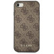 Guess 4G Metal Gold Logo Case for iPhone SE 2022 / 2020 / 7 / 8 - Brown