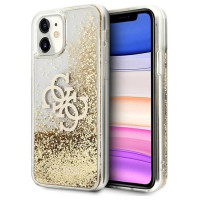 Guess 4G Big Liquid Glitter case for iPhone 11 6.1" / Xr - gold