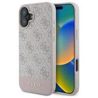 Guess 4G Bottom Stripe Case for iPhone 16 Plus 6.7" - Pink